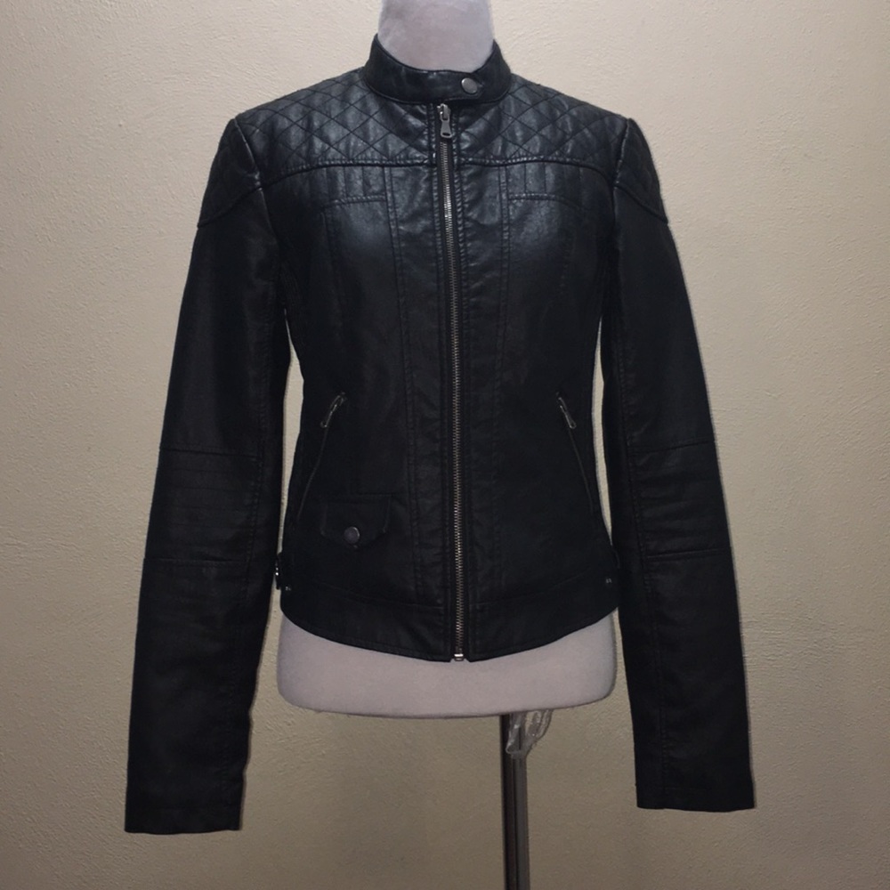 Leather moto jacket by Collection